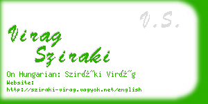 virag sziraki business card